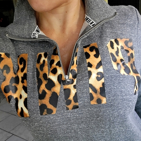 Rare VS pink Rare cheetah speckled quarter zip - Picture 3 of 9